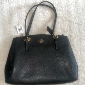 COACH Christie
Carryall Crossgrain Leather Black NWT